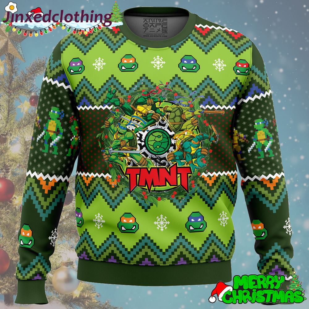 Teenage Mutant Ninja Turtles Ugly Christmas Sweater Christmas Party Funny 